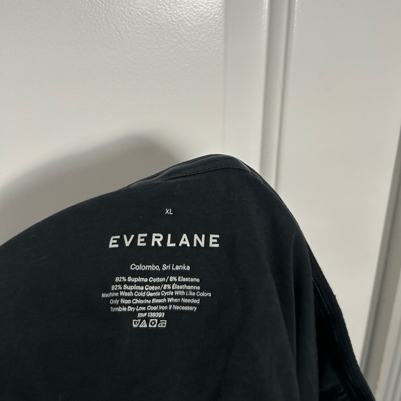 Everlane Black Tube Top built in bra size extra large 90s capsule wardrobe - Picture 7 of 8